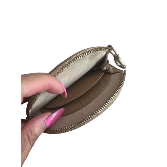 CULT GAIA Aleta Tan Leather Keychain Coin Purse Wallet - Picture 5 of 9